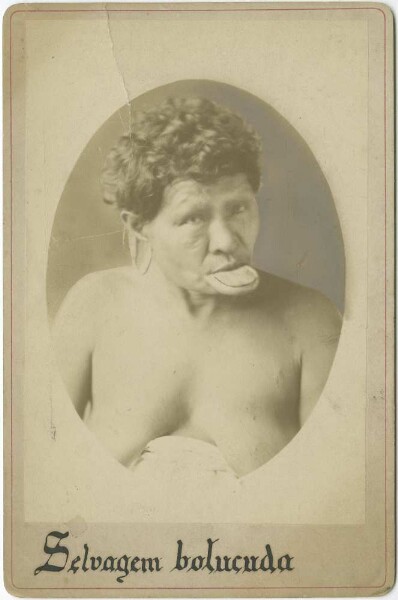 Indian woman with lip stake ("Botokudin")