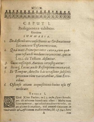 De Testamento. Principi, Aut Comiti oblato, Tractatio Analytico-Synthetica : l. 19. C. de Testament. Theoriam & Praxin ostendens