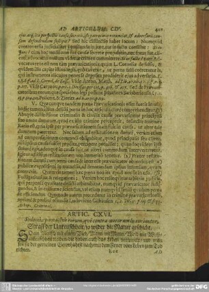 Artic. CXVI. Sodomiae poena, sive eorum, qui contra naturam luxurinatur. Straff der Unkeuschheit, so wider der Natur geschicht