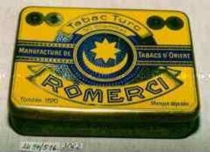 Blechdose für 50g Tabak "Tabac Turc 'ROMERCI'" - Manufacture de Tabacs d' Orient