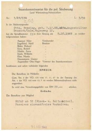 Benzing, Otto