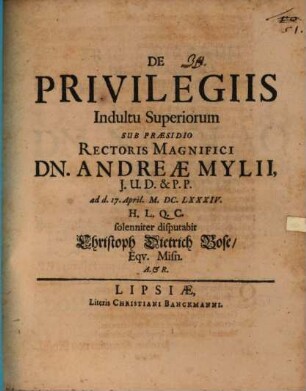 De privilegiis