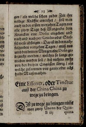 Eine Essentz oder Tinctur auß der China China zu wege zu bringen