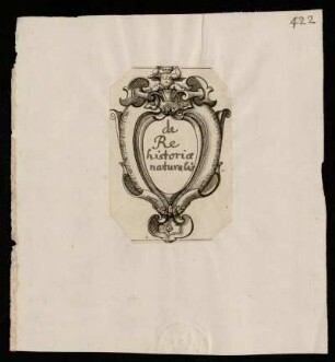de Re historia naturalis. [Titelblatt]