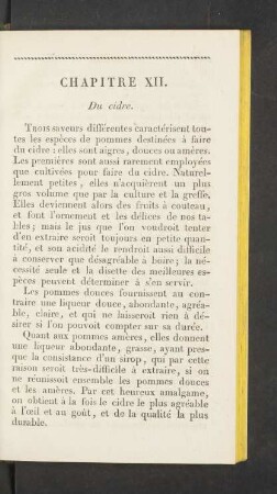 Chapitre XII. Du cidre.