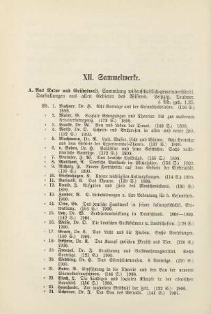 XII. Sammelwerke