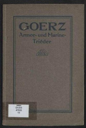 Goerz Armee- und Marine-Trieder