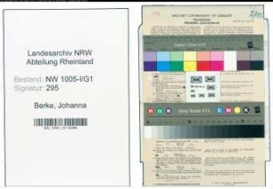 Entnazifizierung Johanna Berke , geb. 19.07.1914 (Sekretaerin)