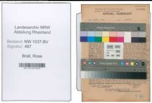 Entnazifizierung Rose Brall , geb. 14.01.1899 (Lehrerin)