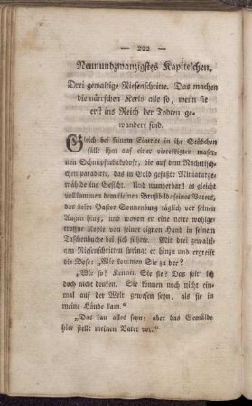 Neunundzwanzigstes Kapitelchen.