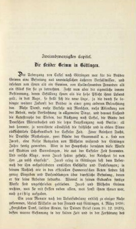 Zweiundzwanzigstes Capitel. Die Brüder Grimm in Göttingen