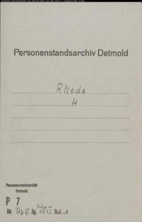Belegakte zum Heiratsregister 1812 der Mairie Rhede (2 Bände)