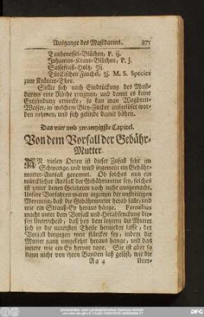 Das vier und zwantzigste Capitel. Von dem Vorfall der Gebähr-Mutter.