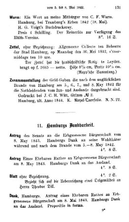 11. Hamburgs Dankbarkeit.
