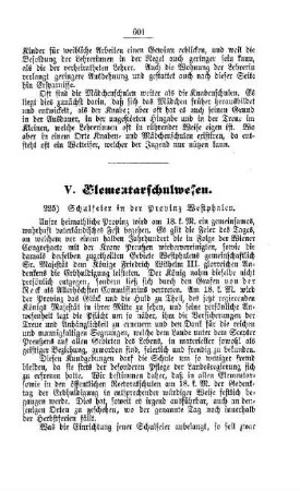Schulfeier in der Provinz Westphalen : : [V. Elementarschulwesen]