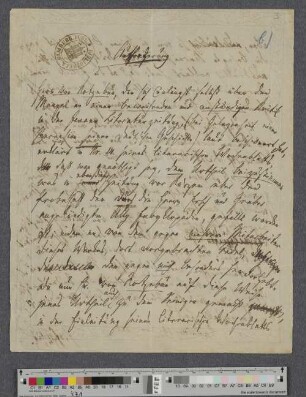 Brief an August Friedrich Ferdinand von Kotzebue