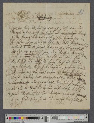 Brief an August Friedrich Ferdinand von Kotzebue