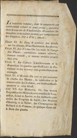 Le troisième volume, ...
