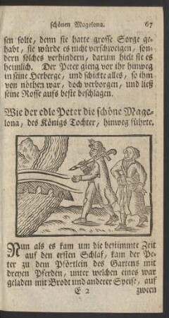 Wie der edle Peter die schöne Magelona ... hinweg führte.