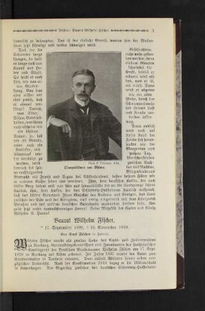 Baurat Wilhelm Fischer, *17. September 1828, 16. November 1910.