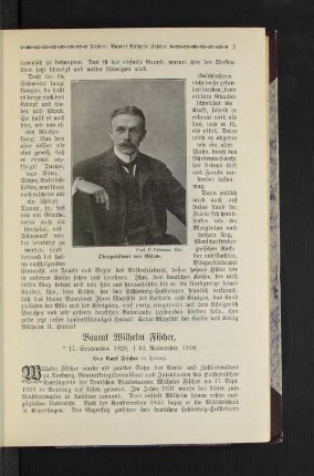 Baurat Wilhelm Fischer, *17. September 1828, 16. November 1910.