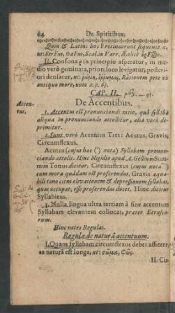 Cap. II. De Accentibus.