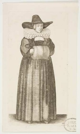 Die Dame mit Männerhut und hellem Muff