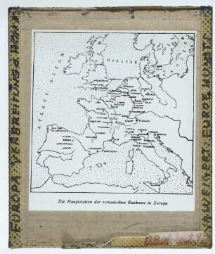 Karte (historisch-thematisch) : Verbreitung der romanischen Kunst