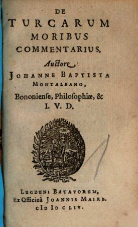 De Turcarum moribus commentarius