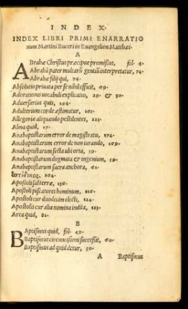 Index Libri Primi ...