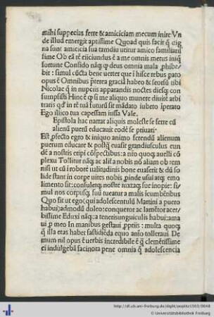 Epistola hac narrat …