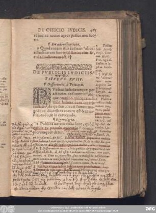De Publicis Iudiciis. Titulus XVIII.