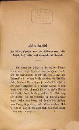Rübezahl : Roman, 2. Band