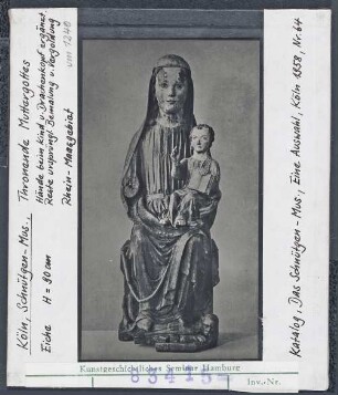 Köln, Schnütgen-Museum: Thronende Muttergottes aus dem Rhein-Maasgebiet