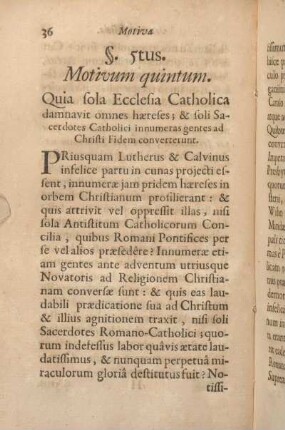 §. 5tus. Motivum quintum.