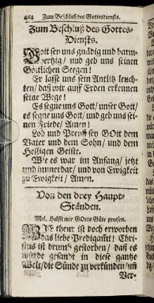 Von den drey Haupt-Ständen.