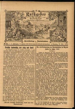 Ausgabe vom Sonntag, den 29. Mai 1898.
