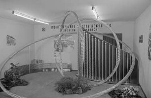 Ausstellungsraum mit Stahlseilen der Drahtseilerei Gustav Kocks AG, Mühlheim an der Ruhr