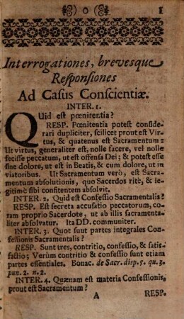 Interrogationes, brevesque responsiones ad Casus Conscientiae pertinentes