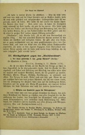 III. Gleichgültigkeit gegen den "Maschinenstaat"