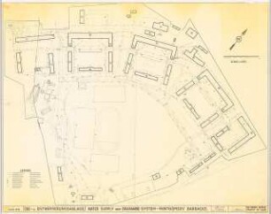 Kaserne (Montgomery Barracks), Berlin-Kladow: Lageplan (Gesamtanlage mit Be- und Entwässerungsanlagen) 1:1000