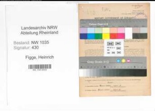 Entnazifizierung Heinrich Figge , geb. 31.07.1907 (Steiger)