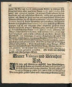 Brauer Visiteurs und Beleuchter Eyd.