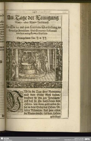 Am Tage der Reinigung Mariae, oder Mariae Liechtmeß