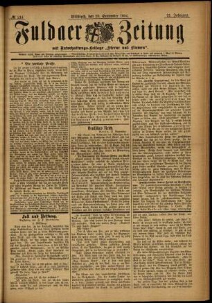 Ausgabe vom Mittwoch, den 19. September 1894.