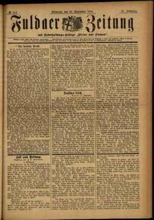 Ausgabe vom Mittwoch, den 19. September 1894.