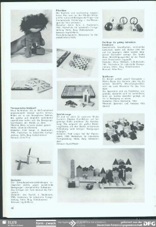 Therapeutisches Spielgerät : Angebote: Ideen – Entwürfe – Produkte