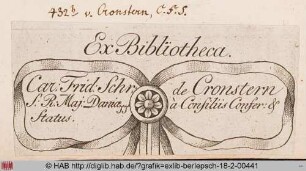 Exlibris des Carl Friedrich Schreiber von Cronstern