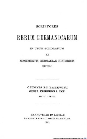 Ottonis et Rahewini gesta Friderici I. Imperatoris