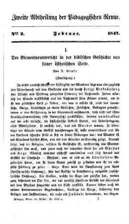 Der Elementarunterricht in der biblischen Geschichte seiner ästhetischen Seite : (Fortsetzung)